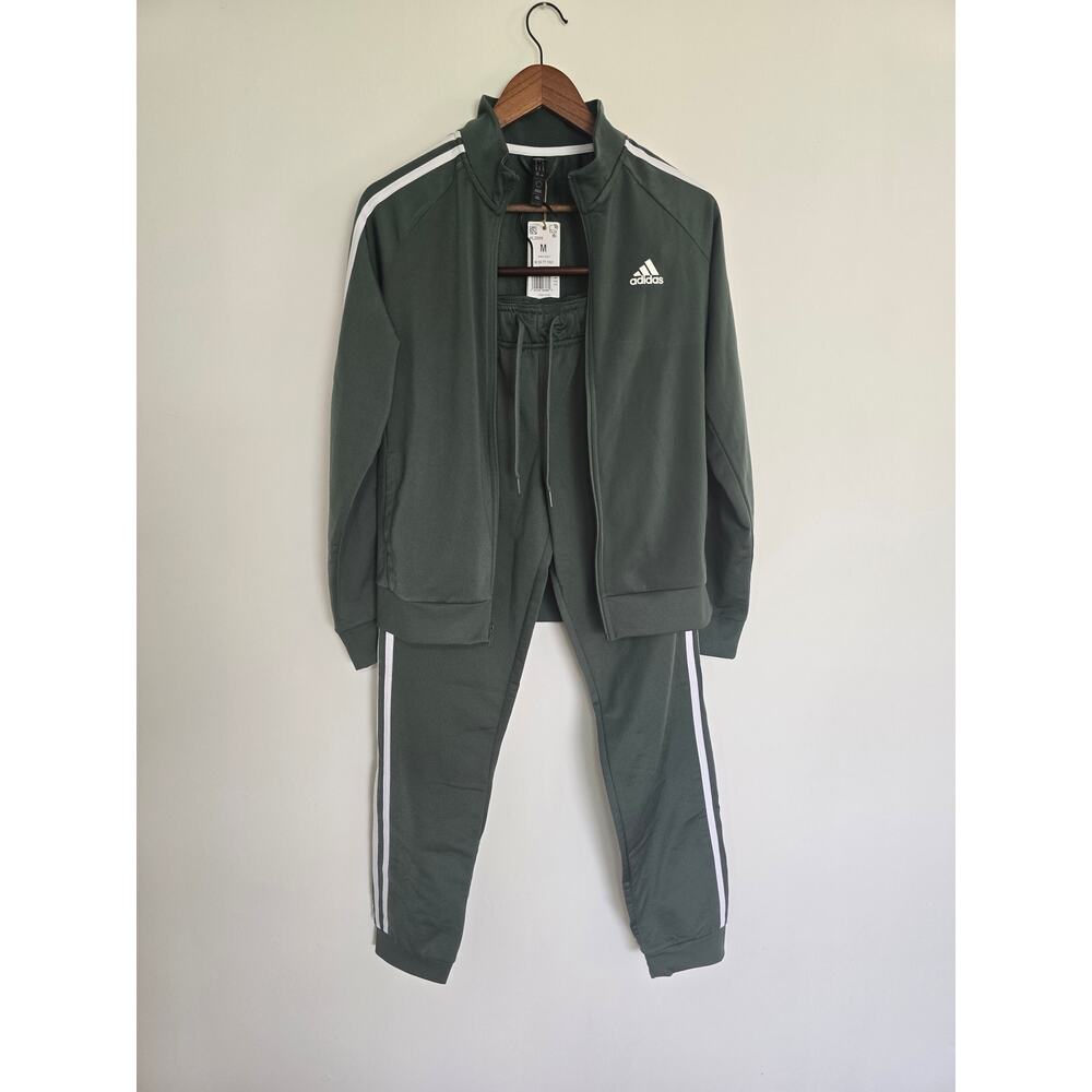 Adidas Essentials 3-Stripes Track Suit Set Green Oxide NWT Size: S/M